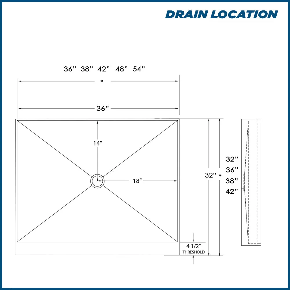 Classic Wet Cement Small Alcove Shower Enclosure Kit