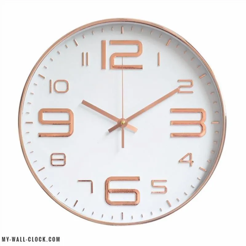 Clock modern Grey metallic