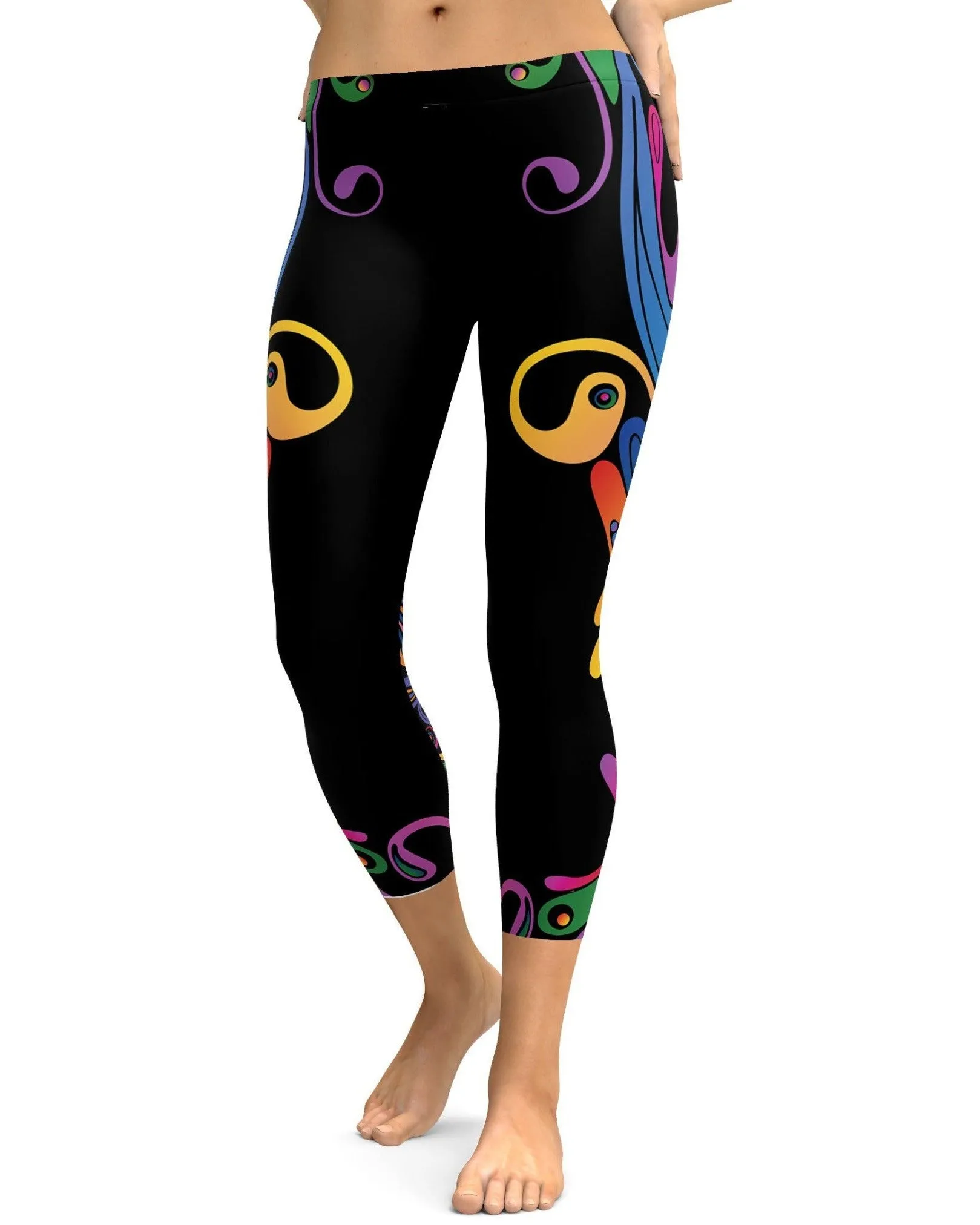 Colorful Swirl Capris