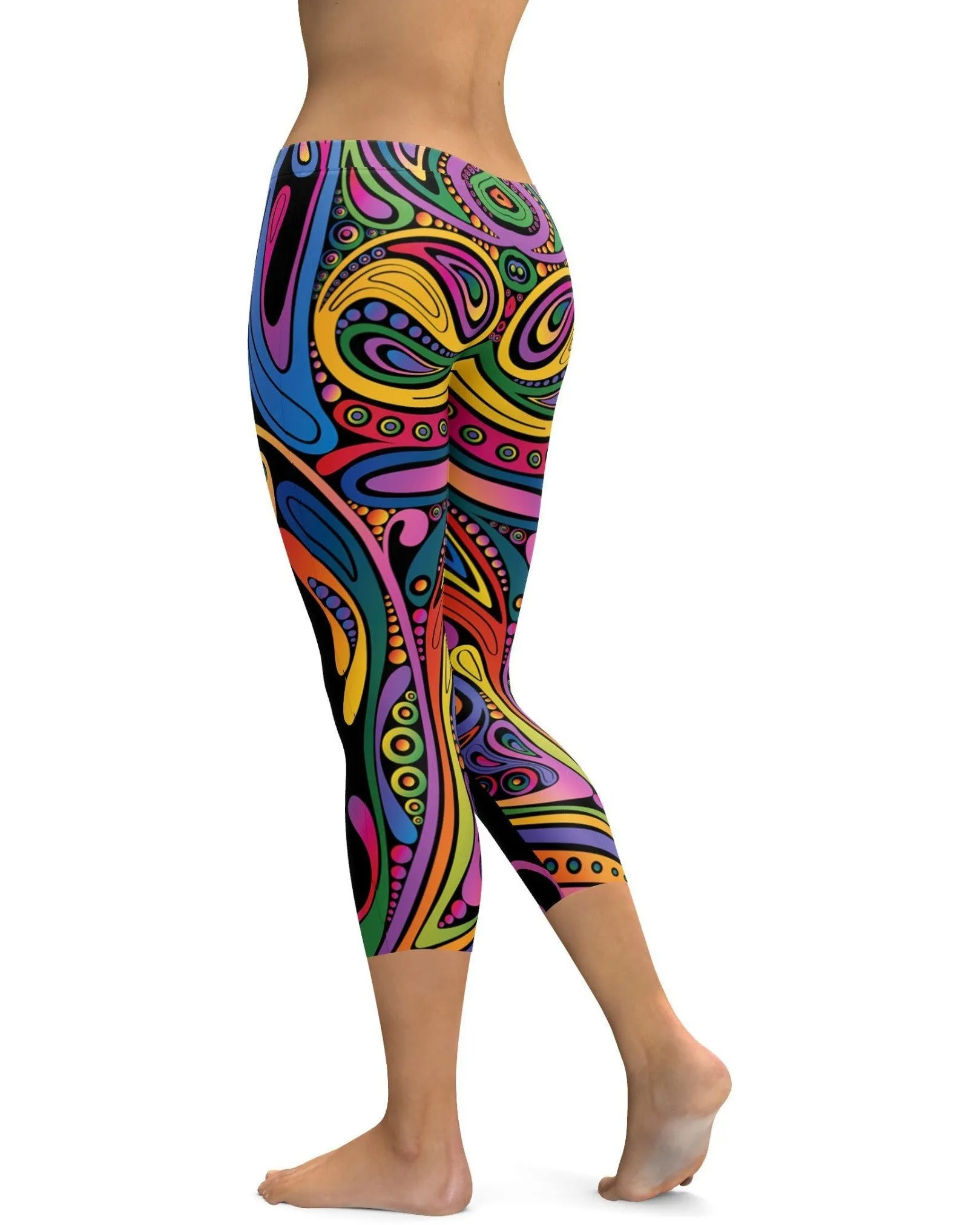 Colorful Swirl Capris