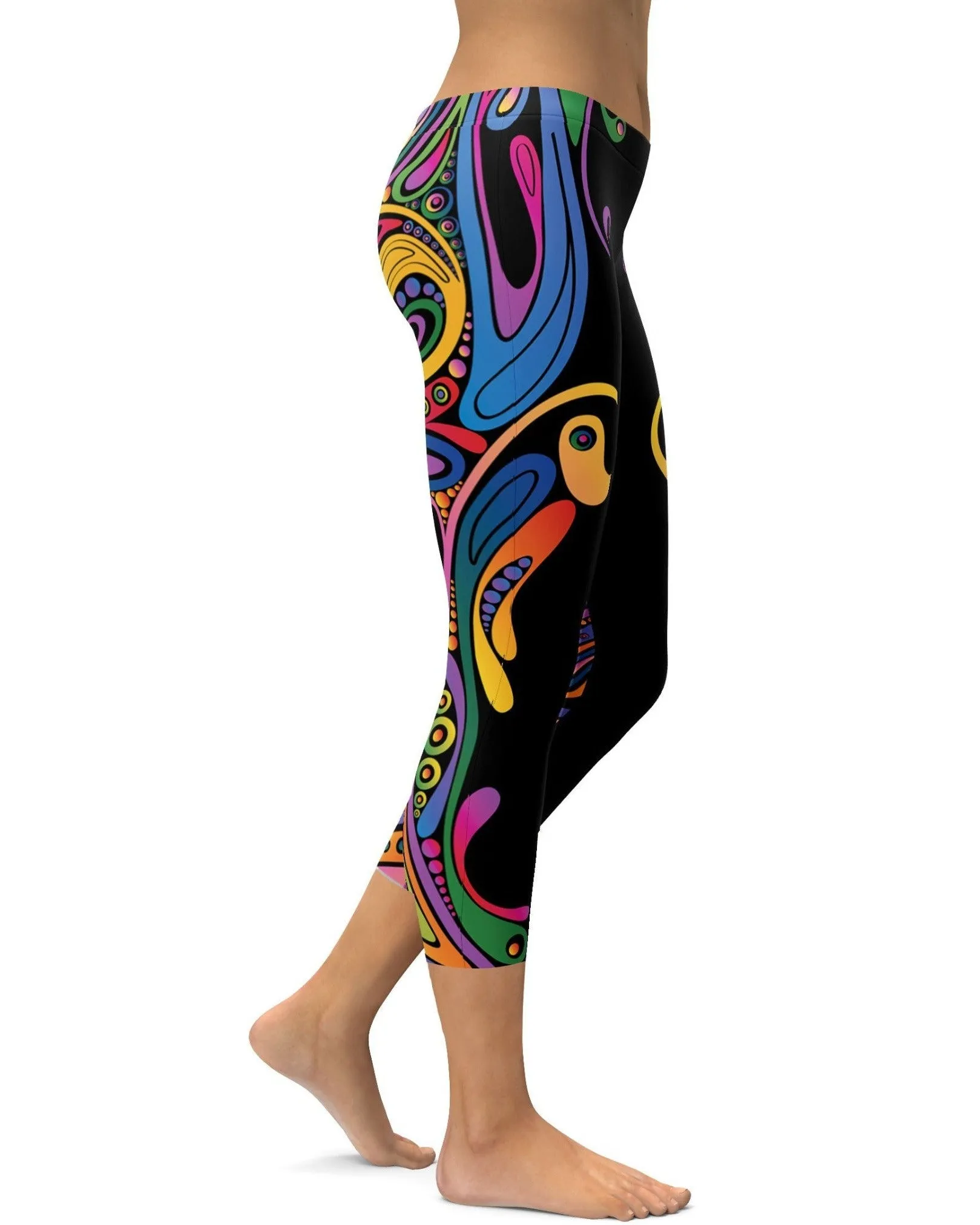 Colorful Swirl Capris