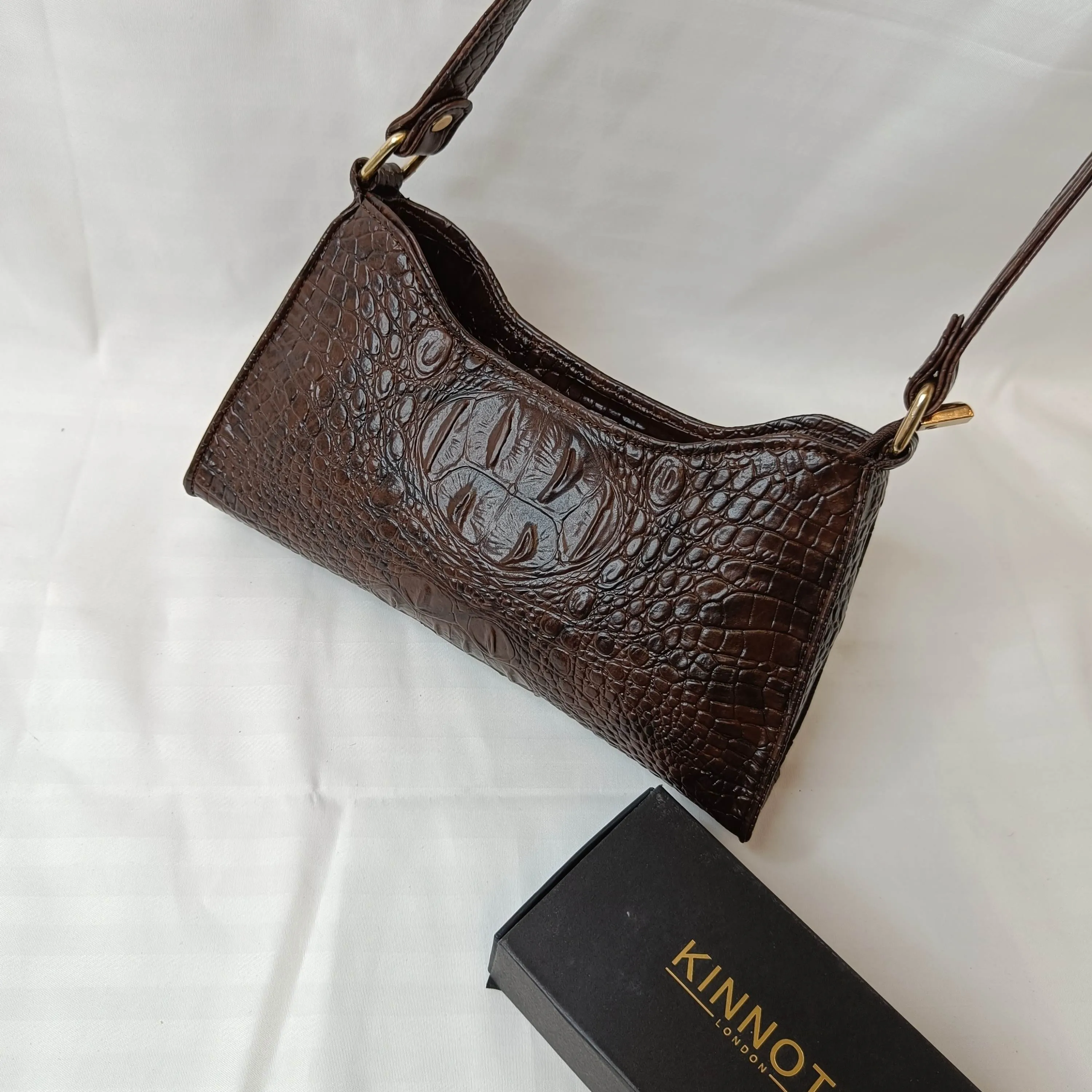 Croco Pattern Shoulder Bag