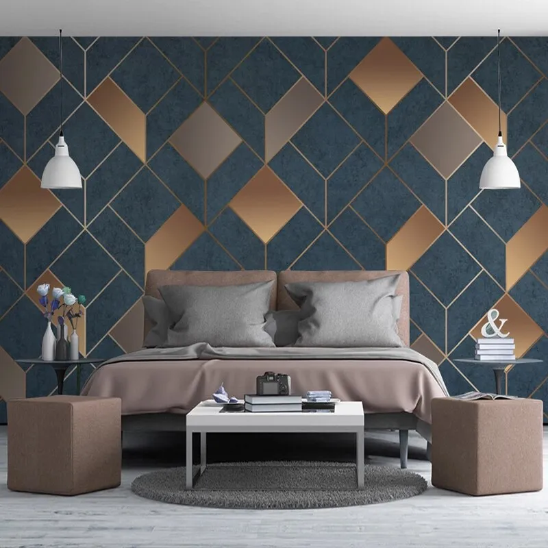 Custom Mural Wallpaper Creative Geometric Pattern (㎡)