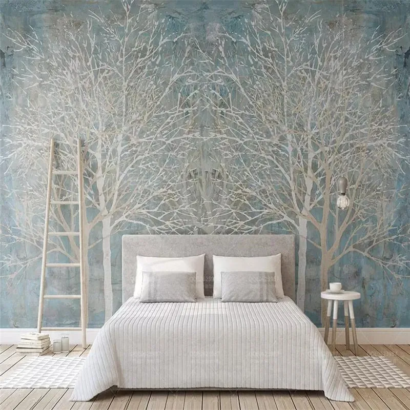 Custom Mural Wallpaper Elegant Forest Trees (㎡)