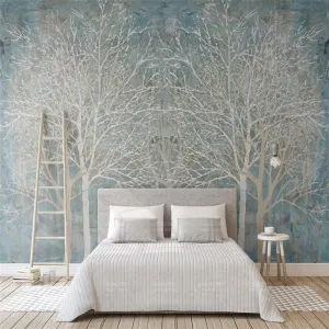 Custom Mural Wallpaper Elegant Forest Trees (㎡)