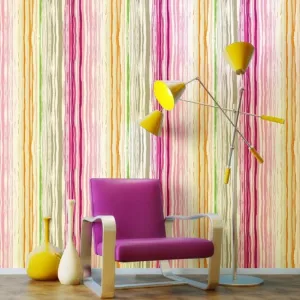 Custom Wallpaper Mural Modern Colorful Zing Pattern Wall Covering  (㎡)