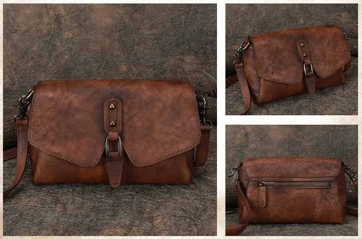 Cute Womens Brown Leather Crossbody Side Bags For Women