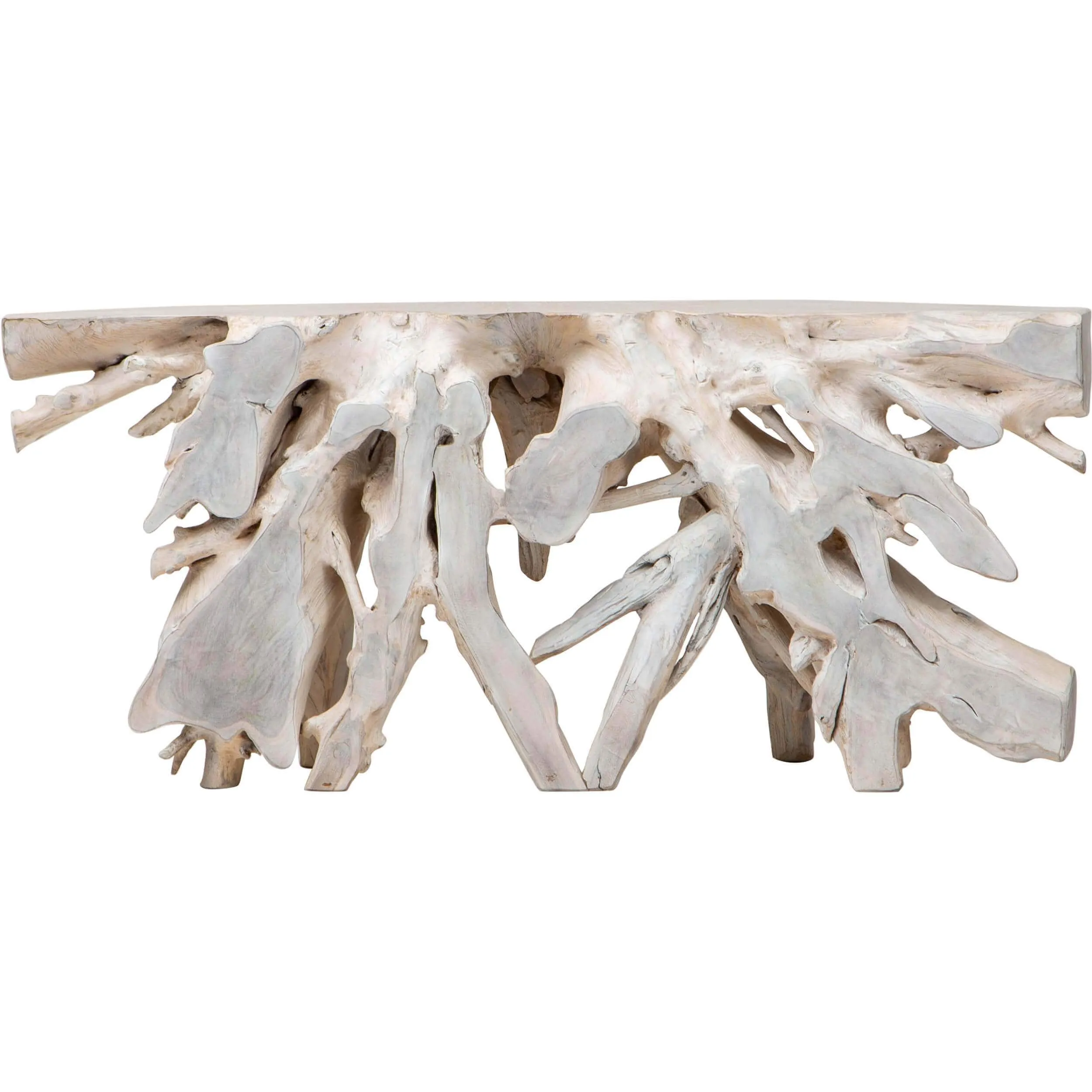 Cypress Root Console Table, White Wash