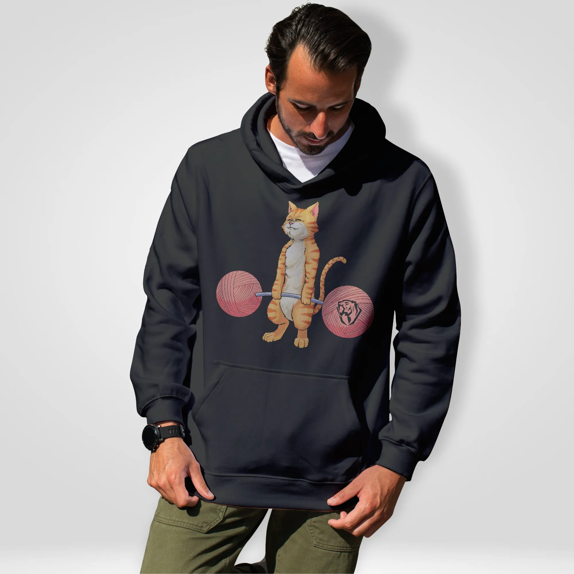 Deadlifting Ginger Cat Hoodie (UK)