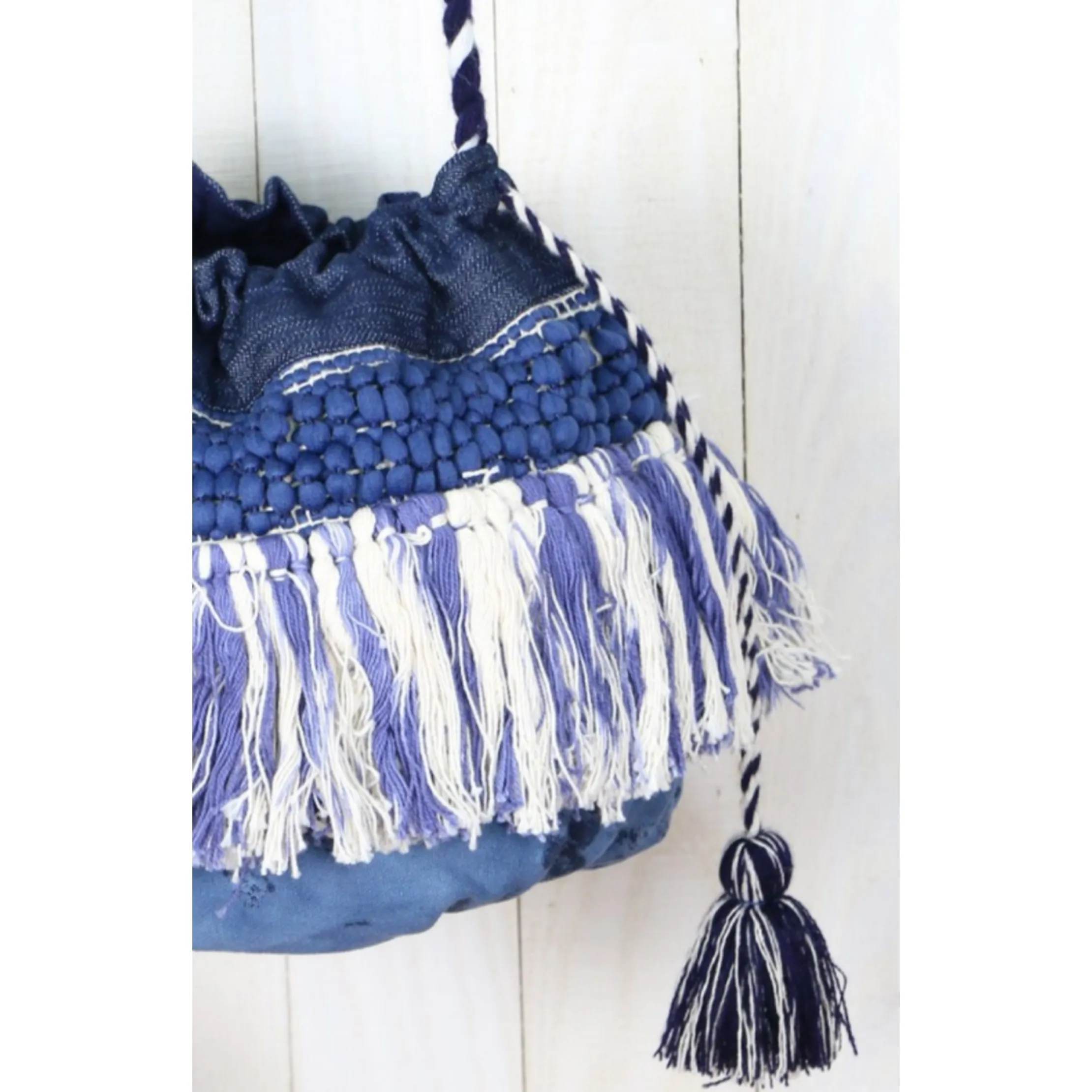 Denim Details Bucket Bag