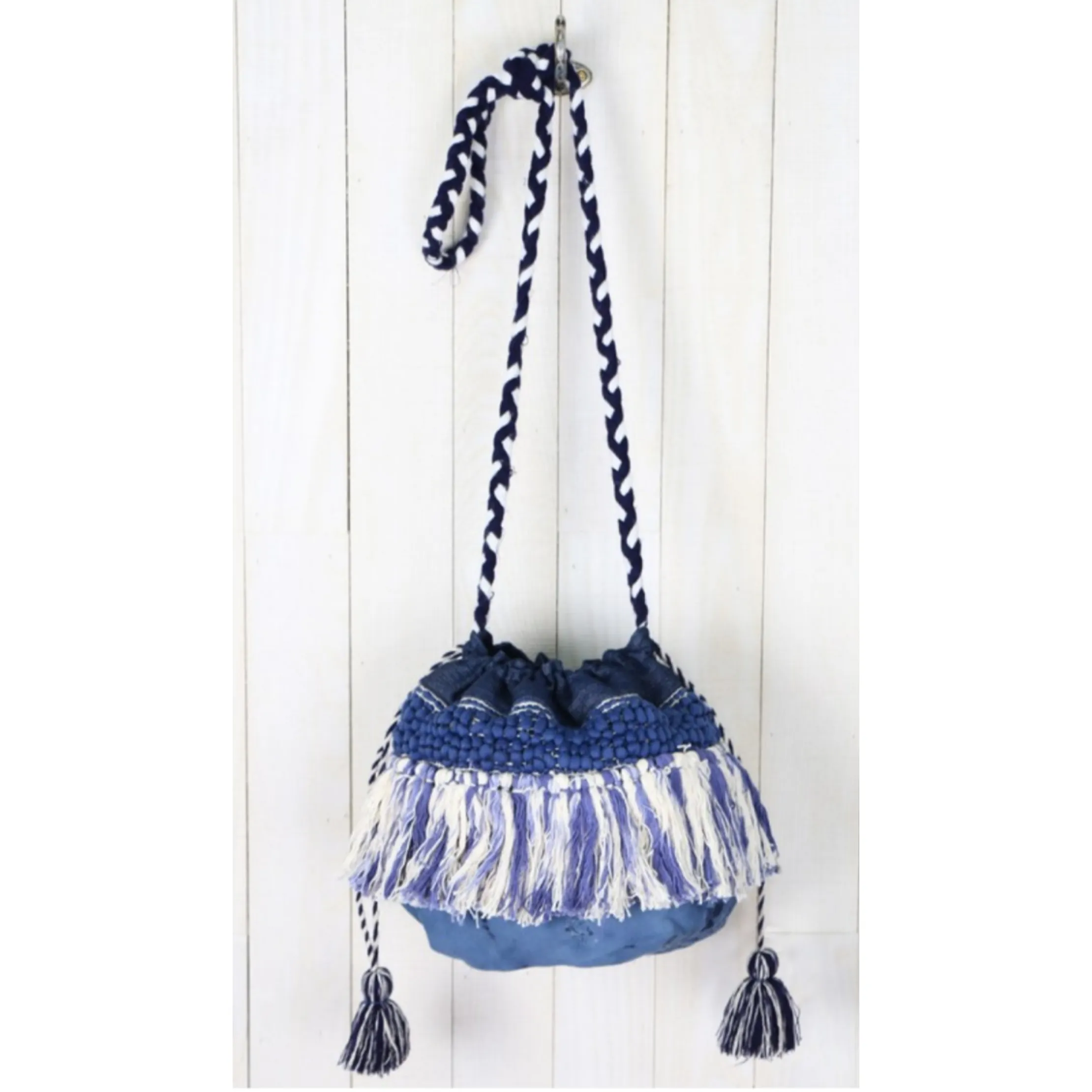 Denim Details Bucket Bag