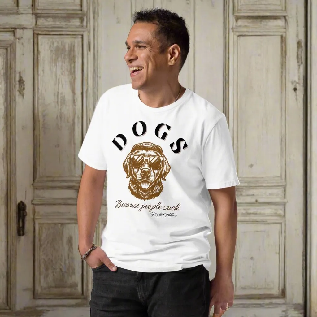 “Dogs Over People” Vegan Organic Cotton T-Shirt for Dog Lovers