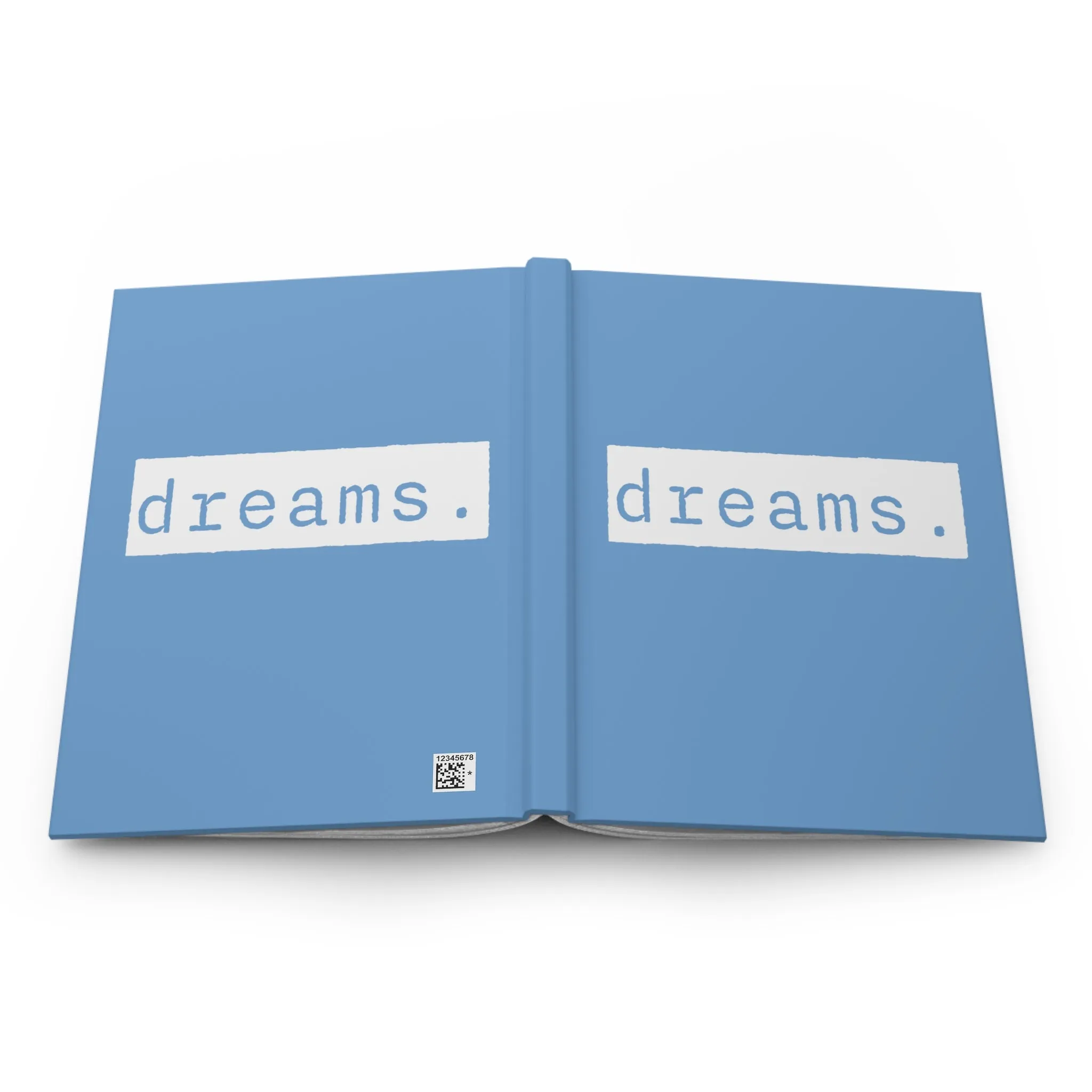 Dreams Blue Matte Hardcover Journal | Blank Book | Lined Notebook Diary Dream Log