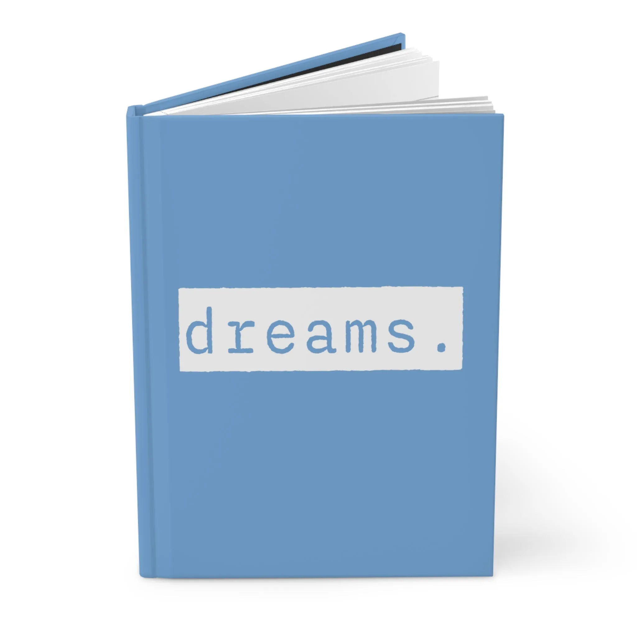 Dreams Blue Matte Hardcover Journal | Blank Book | Lined Notebook Diary Dream Log