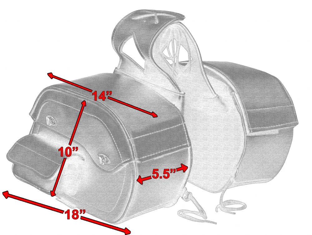 DS300 Saddle Bags Two Strap Twist Closure Set