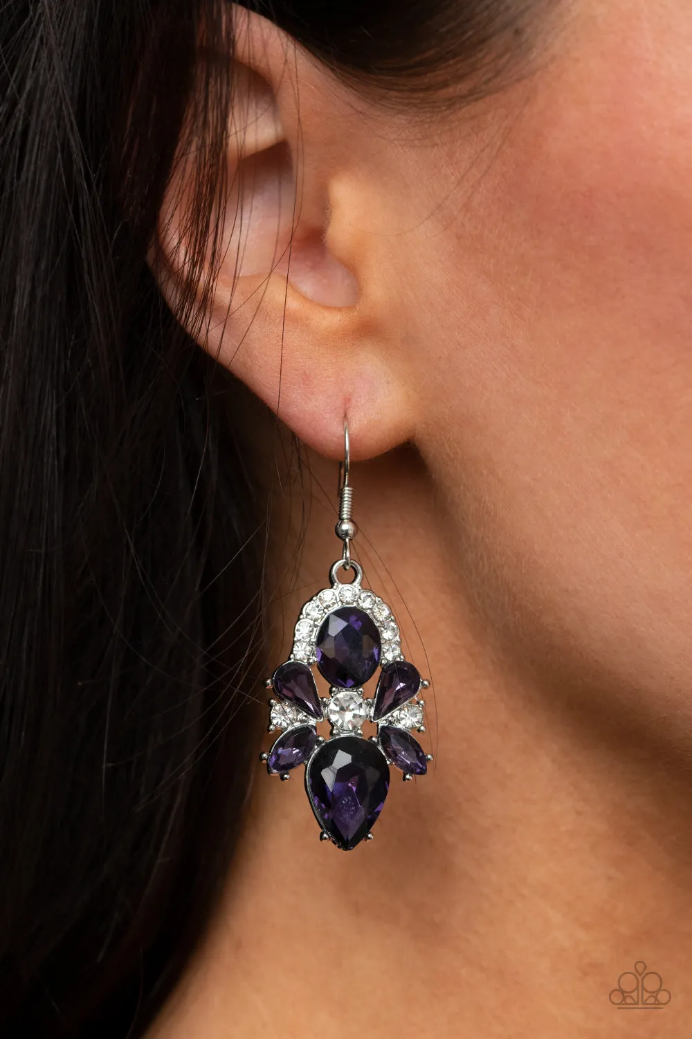 Earrings Stunning Starlet - Purple E129