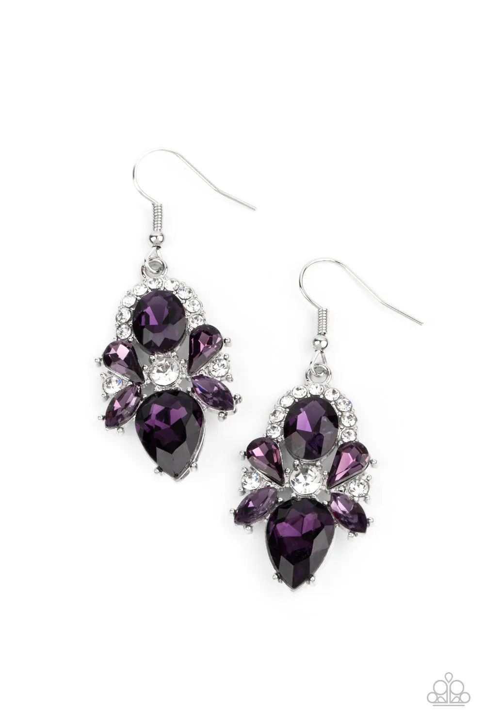 Earrings Stunning Starlet - Purple E129