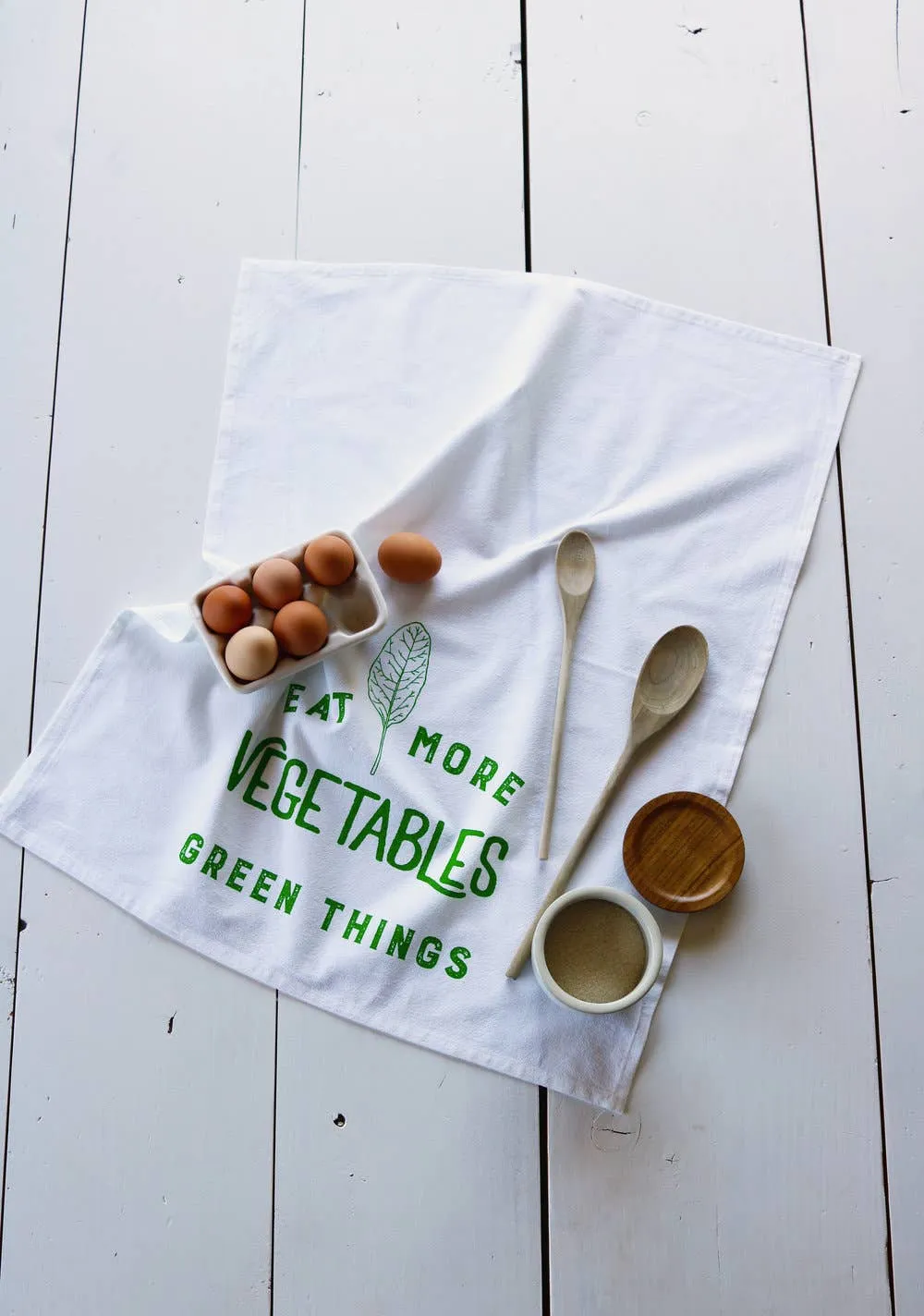 Eat More Vegetables Tea Towel