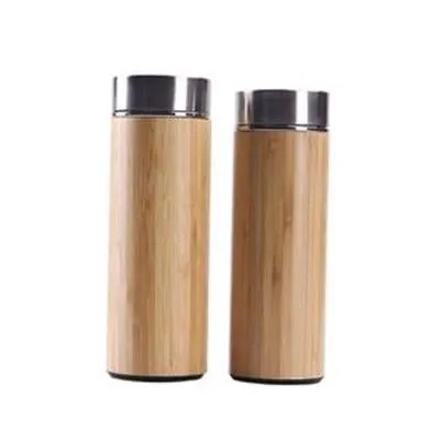 Eco Friendly Bamboo and Stainless Steel Insulated Flask