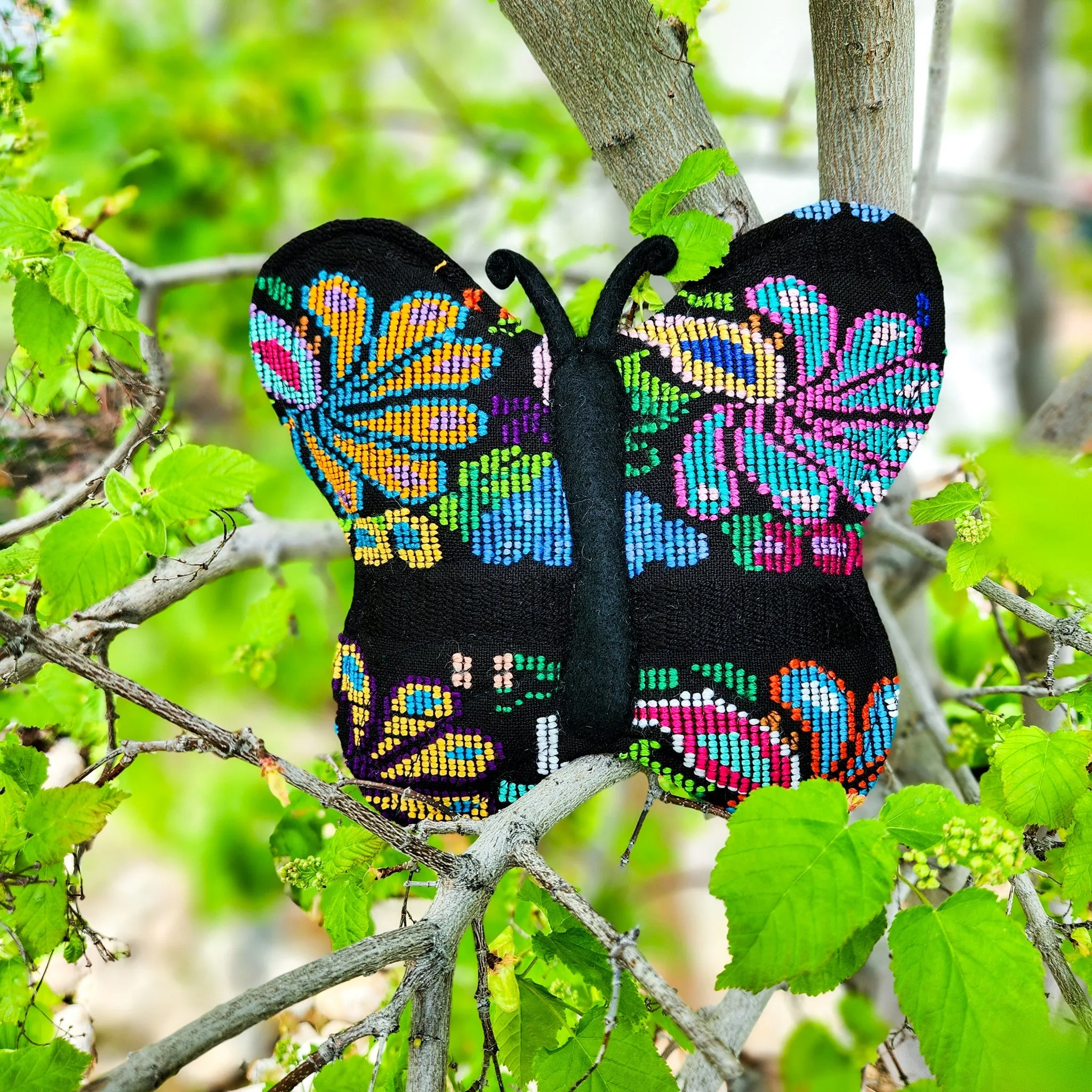 Eco-Friendly Brocade Butterfly Pot Holder