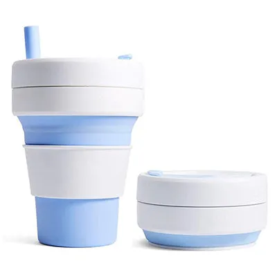 Eco-friendly Collapsible Cup with Straw