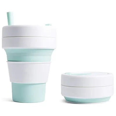 Eco-friendly Collapsible Cup with Straw