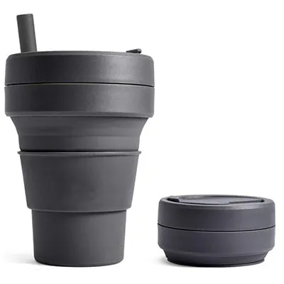 Eco-friendly Collapsible Cup with Straw