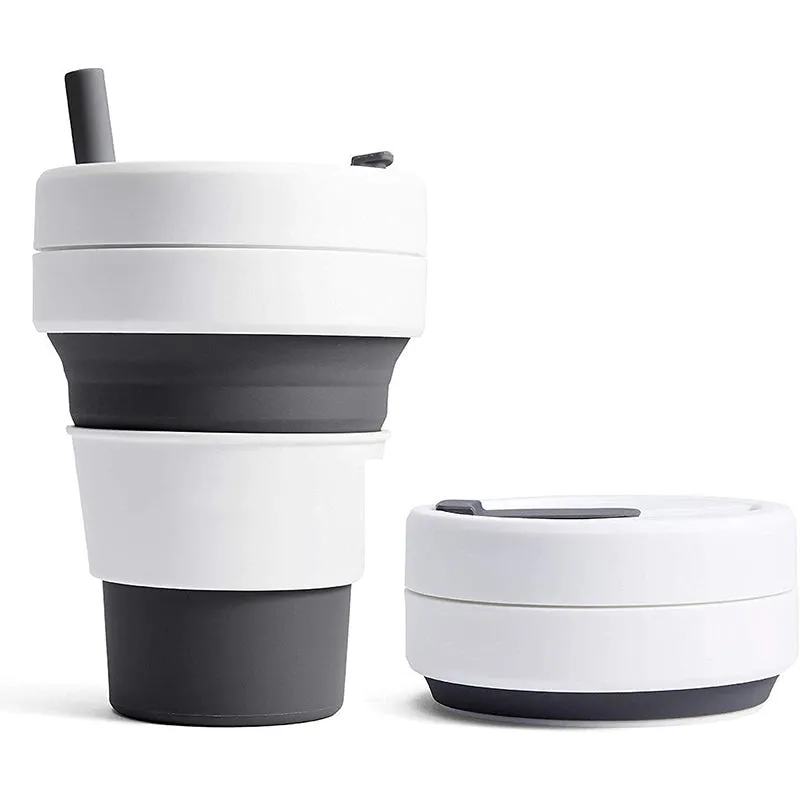 Eco-friendly Collapsible Cup with Straw