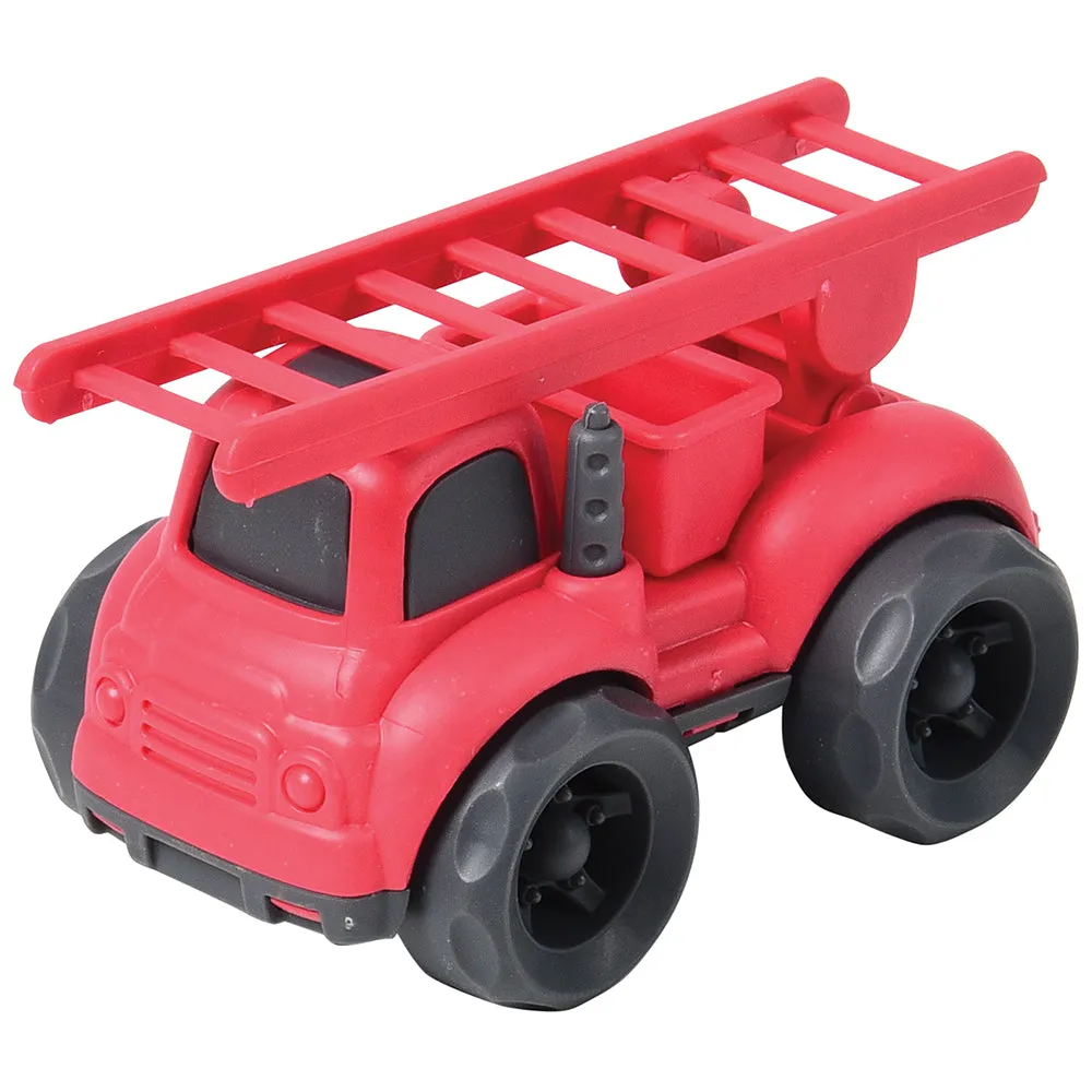 Eco-Friendly Fire Trucks | 4-Piece Compostable Vehicle Set