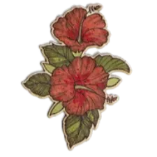 Eco-friendly Hibiscus Bamboo Sticker