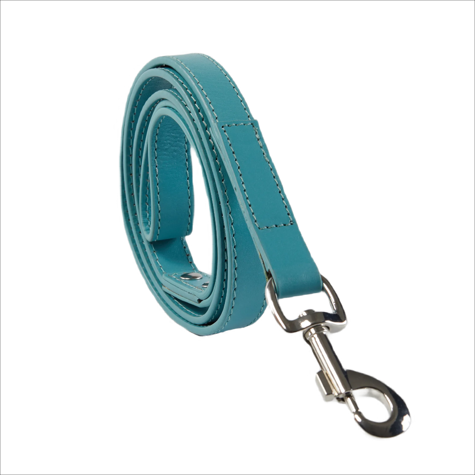 Eco Friendly Leather Dog Lead, Lagoon