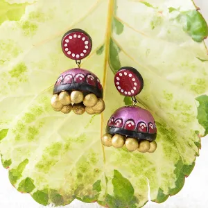 Eco-Friendly Pink Terracotta Jhumka