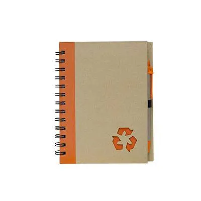 Eco-Friendly Recycled logo Cover Notepad with Pen