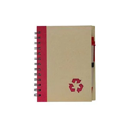 Eco-Friendly Recycled logo Cover Notepad with Pen