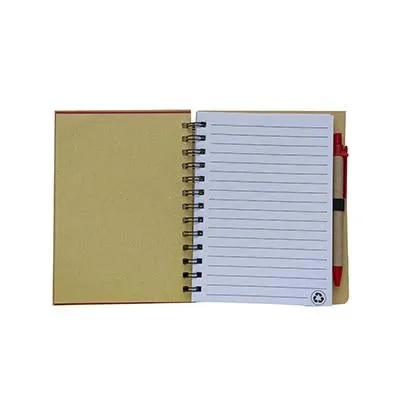 Eco-Friendly Recycled logo Cover Notepad with Pen