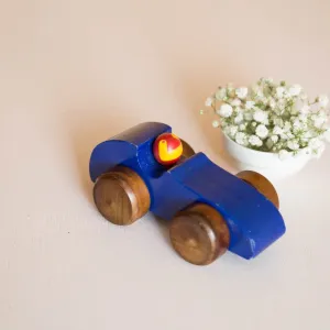 Eco-Friendly Wooden Race Car (Blue)