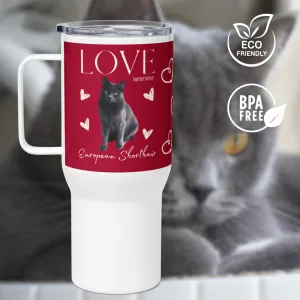 European Shorthair, Travel mug with handle