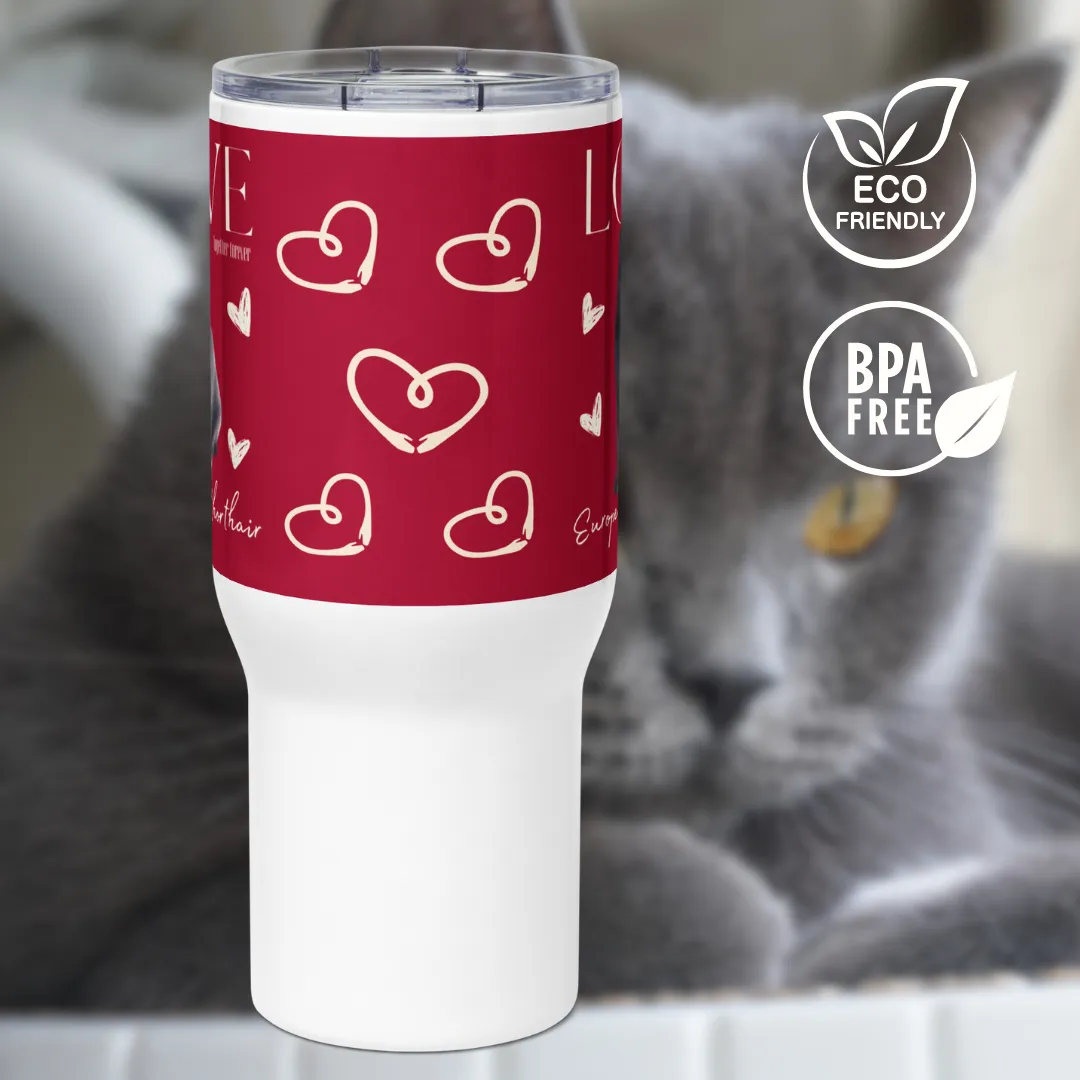 European Shorthair, Travel mug with handle