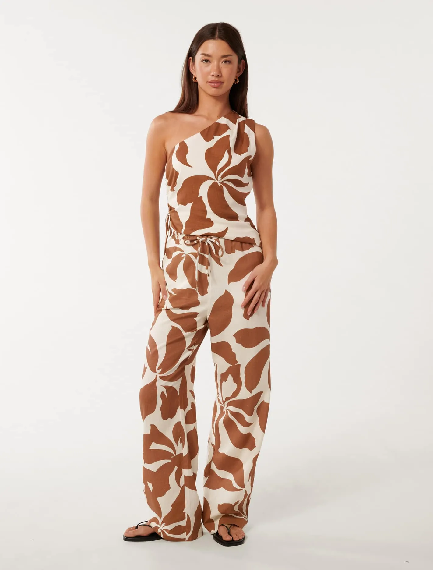 Fallon Printed Wide-Leg Pants