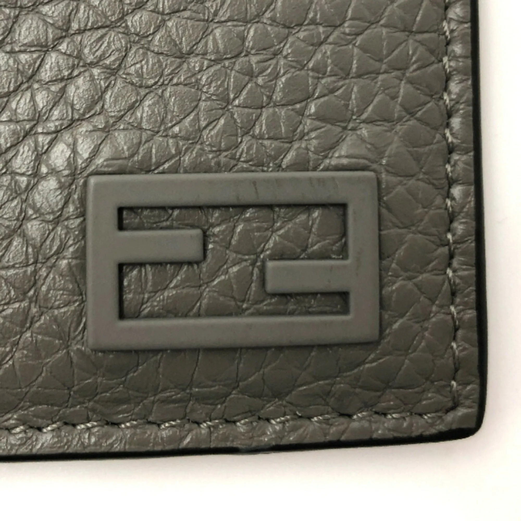 FENDI card case FF baguette coin pass 7M0310 leather men's