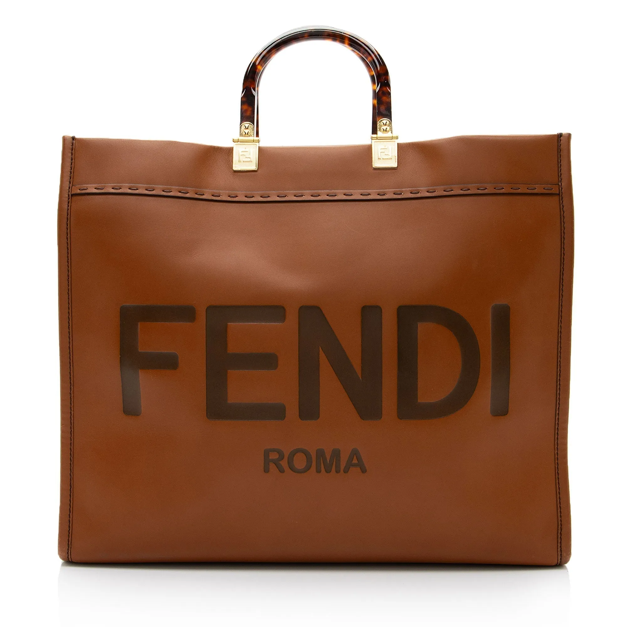 Fendi Leather Sunshine Large Shopper Tote (SHF-H9Z314)