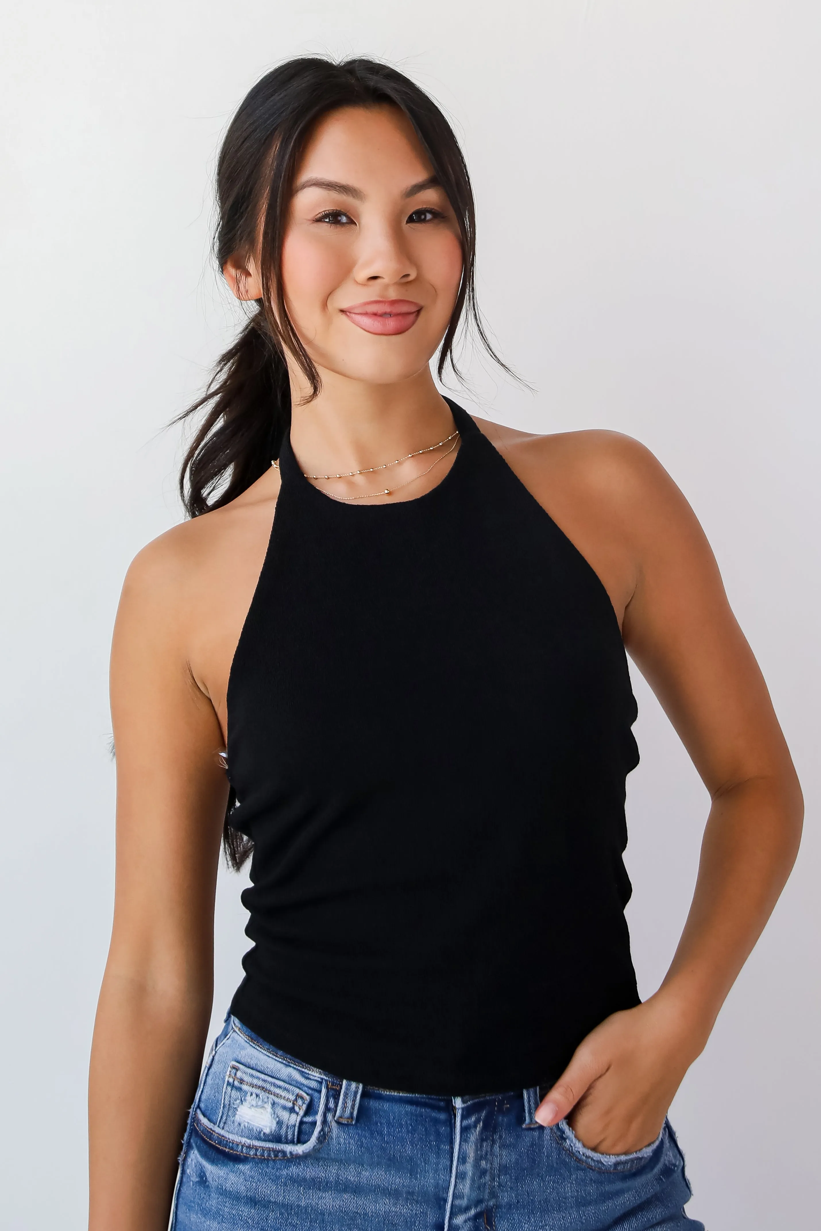 FINAL SALE - Stunning Pick Terry Cloth Halter Top