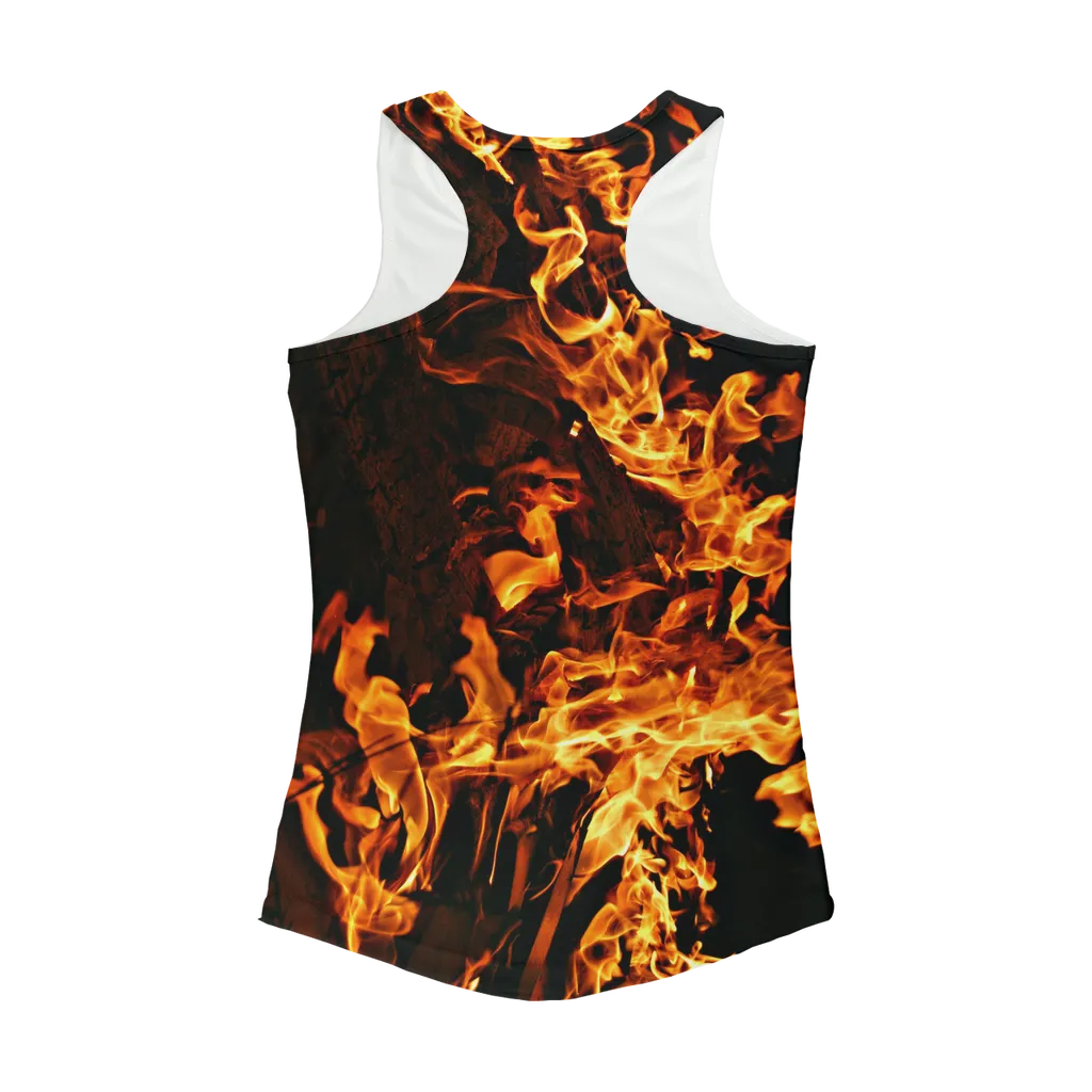 fireflames copy Flames Racerback Women Tank Top