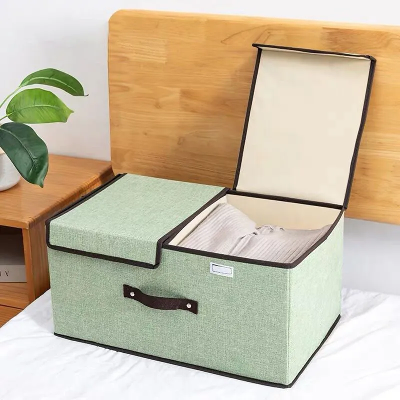 「Flash Sale This Week-30% Off」Storage Box with Double Flip Lid & Handles (19.7'' X 11.8'' X 9.8'')