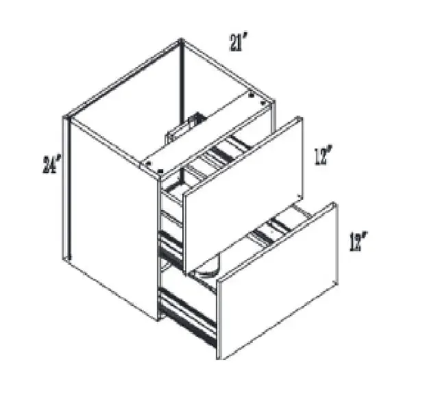 Floating Vanity Drawer Base Cabinet - Modern Line