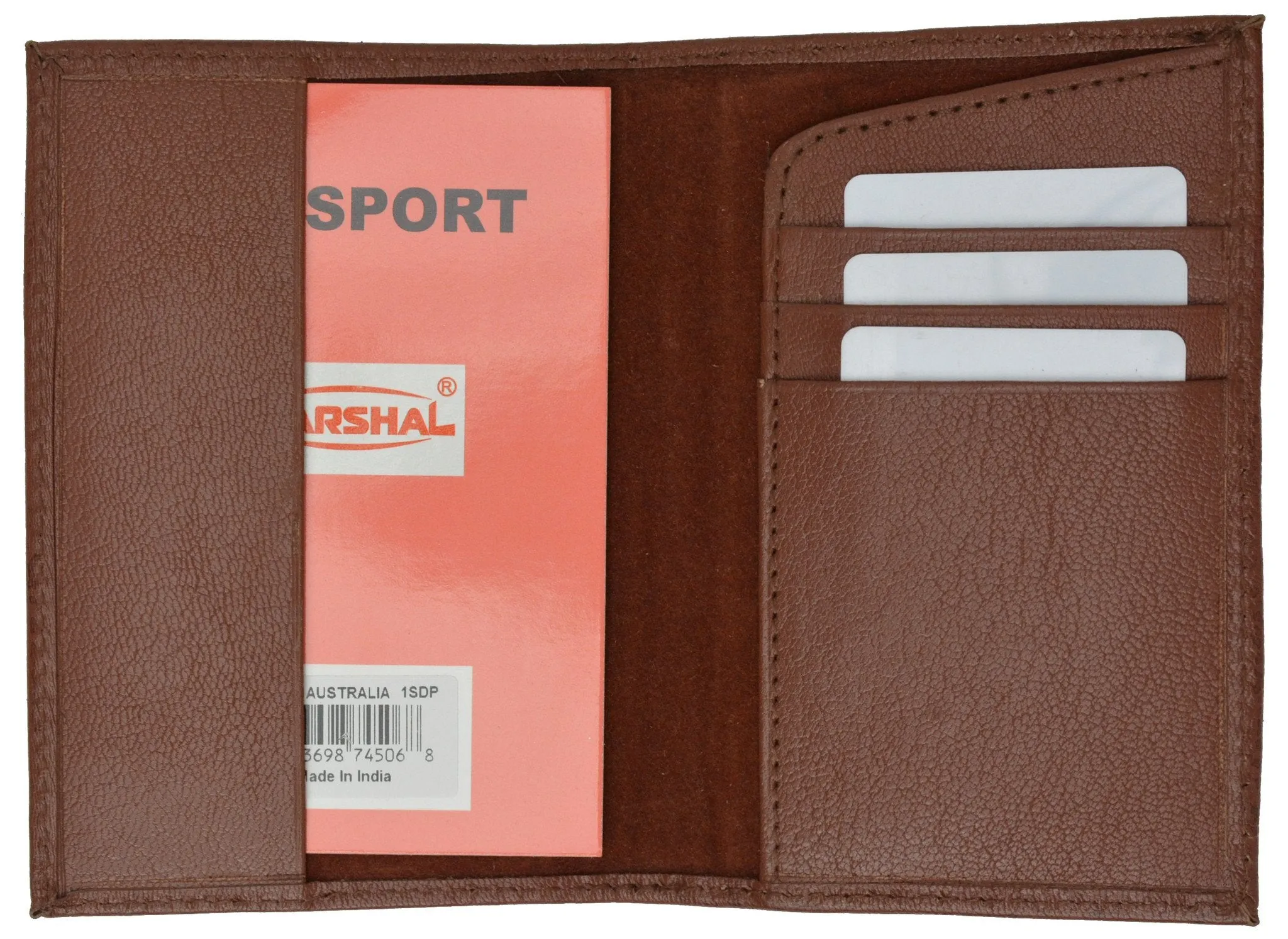 France Passport Cover with Credit card Holder Genuine Leather Travel Wallet with Imprint REPUBLIQUE FRANCAISE 601 France