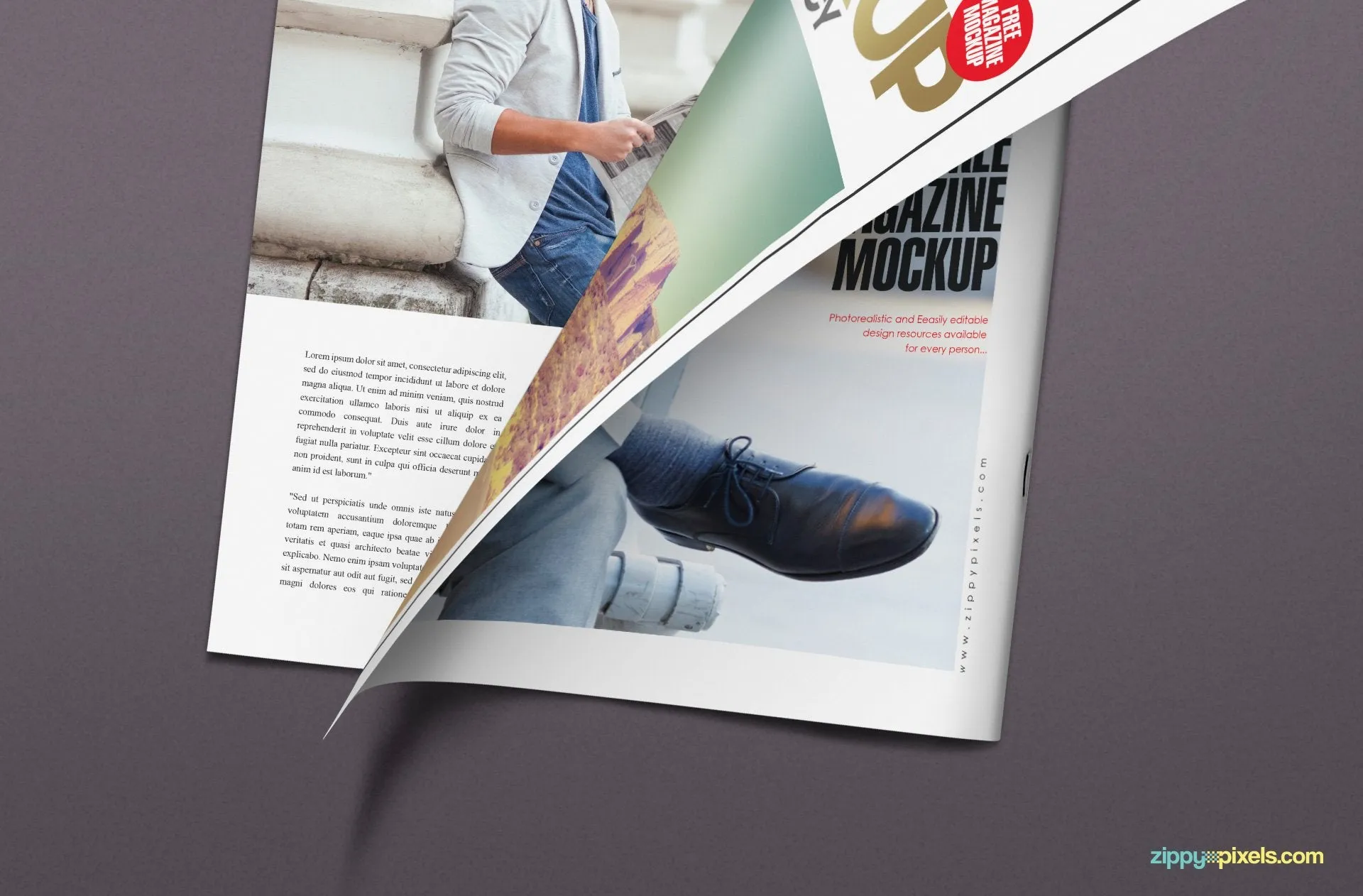 Free Stunning Magazine Mockup PSD