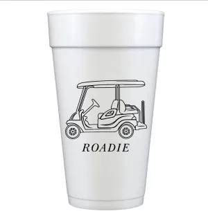 Golf Cart Roadie Foam Cups - Set of 10