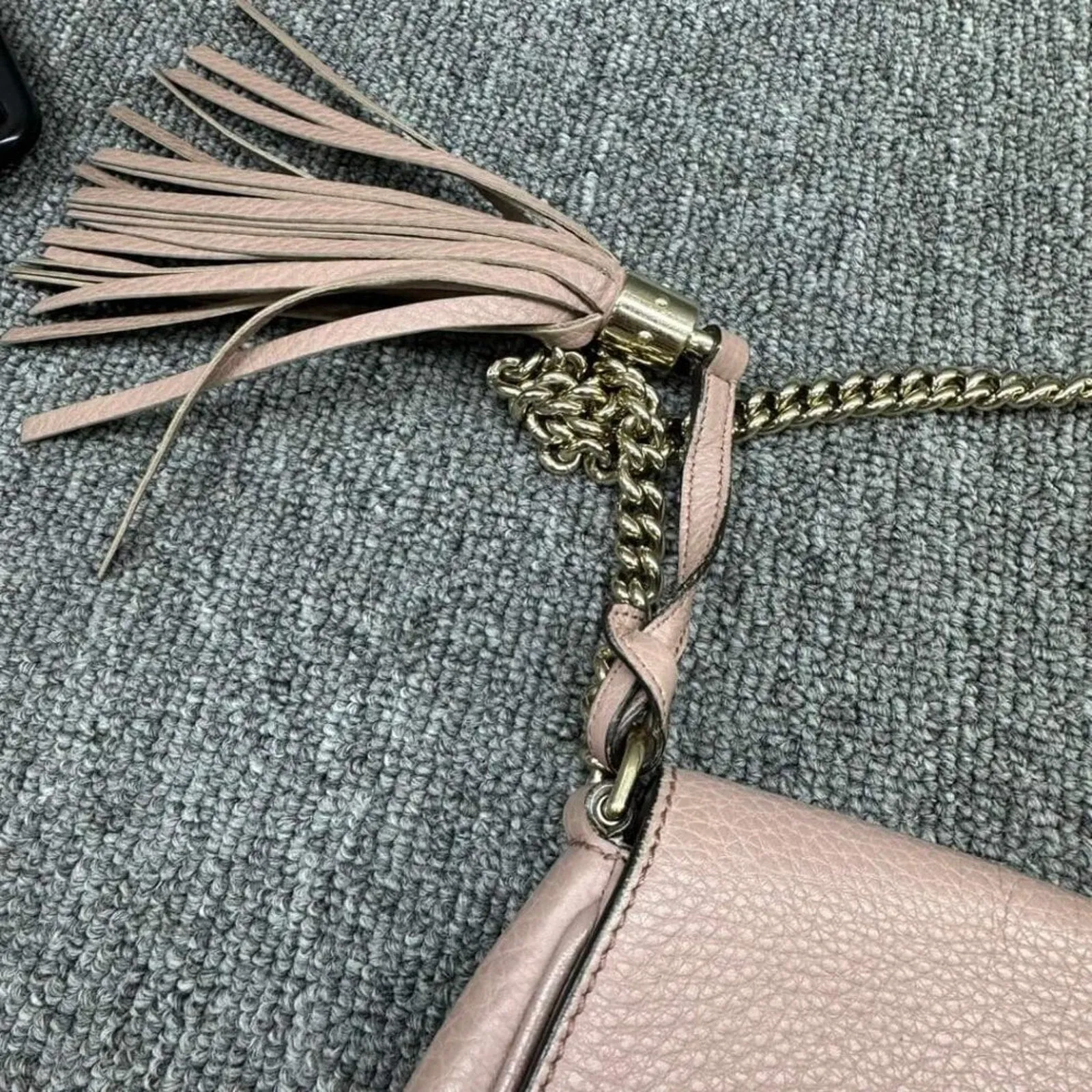 GUCCI Soho Leather Shoulder Bag