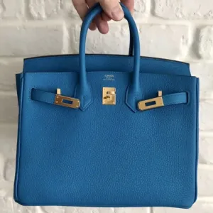 Hermès Birkin 25 Bleu Zanzibar Togo Gold Hardware GHW